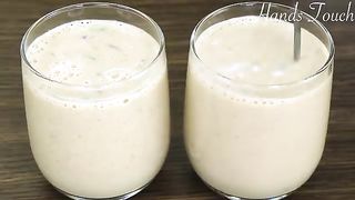 Add milk into dates and nuts