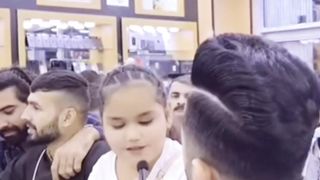 Cute claver girl buying smart watch bargaining funny video