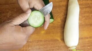 Make cups by cucumber