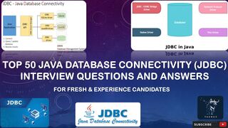 Java Database Connectivity (JDBC) Interview | Top 50 Q&A | for fresh & experience candidates