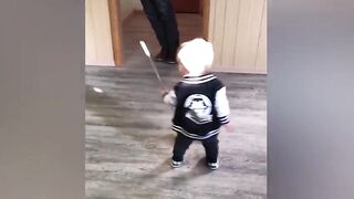 Funniest Baby And Cat Are Best Friends