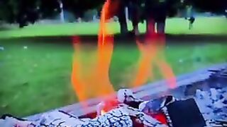 Beautiful fire view