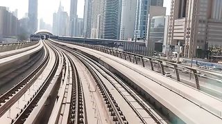 Bullet train running in Dubai