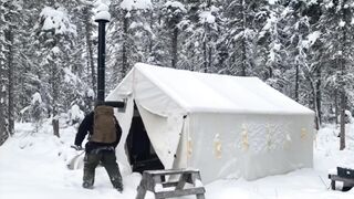 -30 C extreme cold weather camping alone