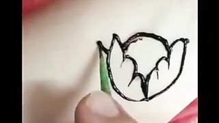Flower mehndi tutorial