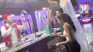 Indian girls enjoy at Turkish ice careem point