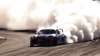 Full Smoke Drift. Drifting in car formula Drift