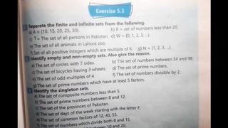 Class 6 maths exercise 5.3| finite and infinite set's