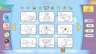 P for panda, Coloring video for toddlers, kids learn with fun