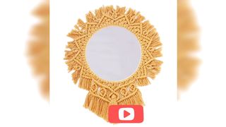 Macrame mirror frames for home