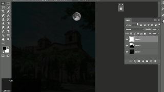 Moon Placement in Photoshop