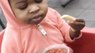 Small baby enjoy