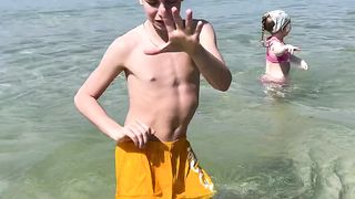Enjoying at beach..