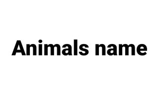 Animals name in english and urdu