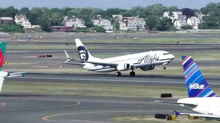 Airport Airplane Alaska Airlines Take