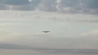 Emirates Airbus A380 (EK 406) arrives at Melbourne Airport on Tuesday 24 January 2023