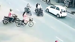 The story met with an accident with a vehicle