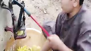 12-year-old boy sells Famous French Fries at Street Food