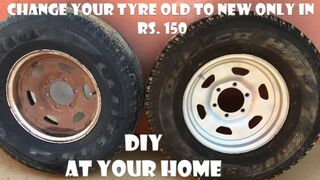 How to Paint Wheel or Rim Only in 1$ DIY پرانا رم یا ویل کو کیسے نیا کریں وہ بھی صرف 150روپے میں