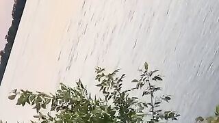 #summer time river in Montreal Canada