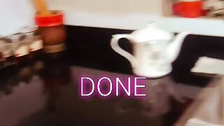 Cleaning of kitchen after a dinner at my place