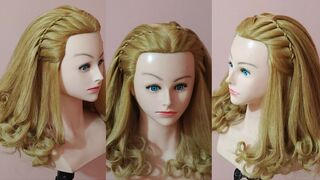Waterfall curly hairstyle tutorial