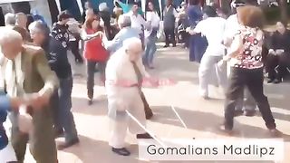 funny old man dance