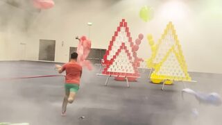 Intense Giant Balloon Pop