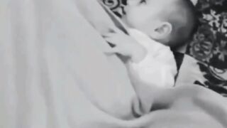 Khor khor baby imitating