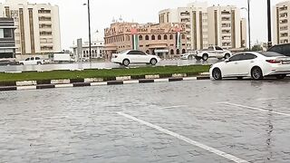 fujaira UAE rain view