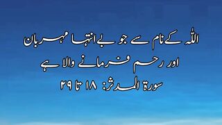 Insani khal ko jhulsa daigi|Surah Al Muddaththir 18-29