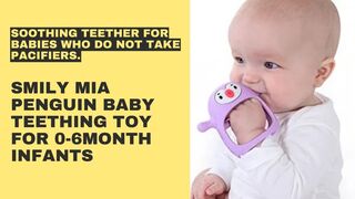 Smily Mia Penguin Teething Toy for 0-6 month Infants | Baby Chew Toys for Sucking Needs |