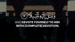 Surah Muzzammil Verse 8 to 10. with English Translation.