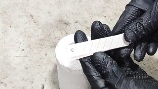 Making a Bayonet Knife with Construction Blade - Wootz Steel