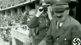 Adolf Hitler at the 1936 Berlin Olympics...