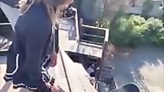 When tony hawk halped sky brown at pear and go downpace her funny video