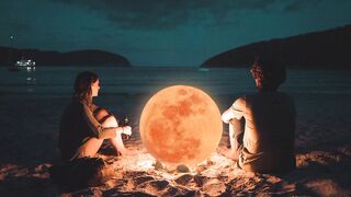 "Moon Night With Peaceful Music for Sleeping"