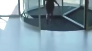 Funny glass door video