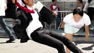 Street Performer Defies the Laws of Physics in this Amazing Performance