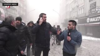 Turkey earthquake hits as TV journalist broadcasts live