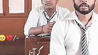 Student do fun with teacher