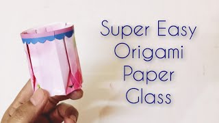 Origami Art Glass #paperglass/ Super easy #origami paper glass