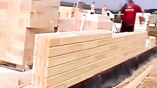 Быстросборный дом из деревянных кирпичей.  Мужские лайфхаки