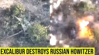 Ukrainian artillery destroys Russian howitzers battery in Kherson