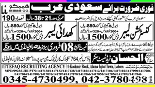 Jobs in Saudia 2023