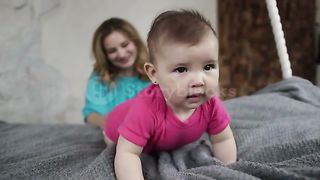 Cute bay and mom