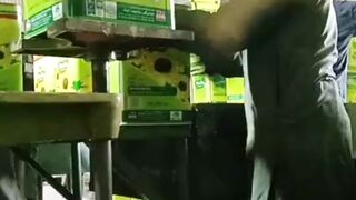 16 (kg) tine for Ghee top & button prepared At Momin Ghee Mill Lahore Pakistan