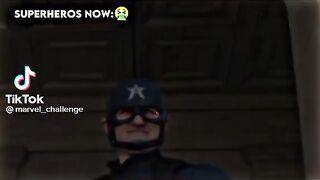 superheroes now vs super heroes than video #shorts #marvels