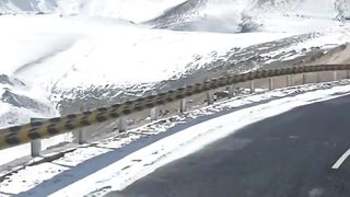 Snow covered mountains in Spiti valley
