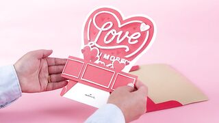 Hallmark Paper Wonder Pop Up Musical Valentines Day Card, Anniversary Card with Lights (Neon Sign, Love You More)